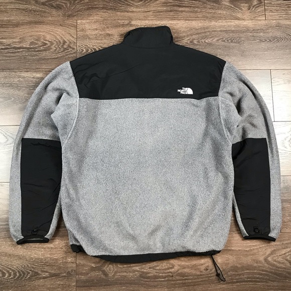 The North Face Men’s Black & Gray Full Zip Mock Neck Sherpa Jacket Zip Pockets L - Picture 9 of 13